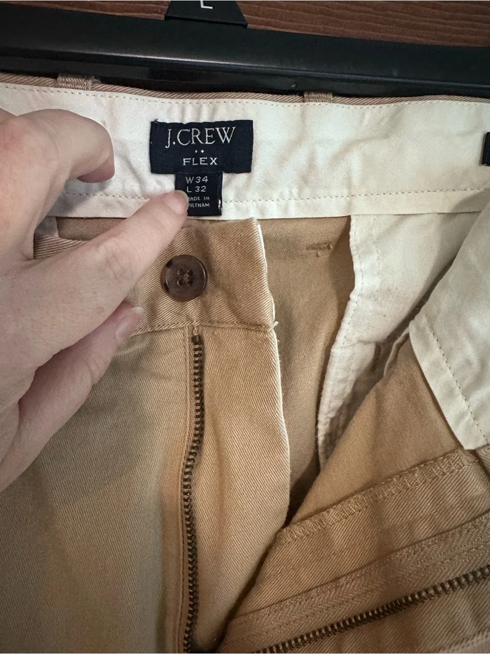 Men's Beige Chino Pants - Slim Straight Fit